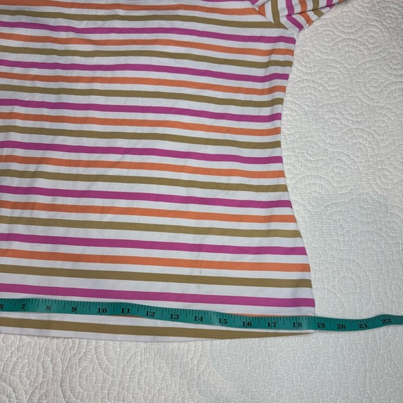 J. McLaughlin Pink and Blue Fitted 3/4 Sleeve Top - Picture 12 of 13